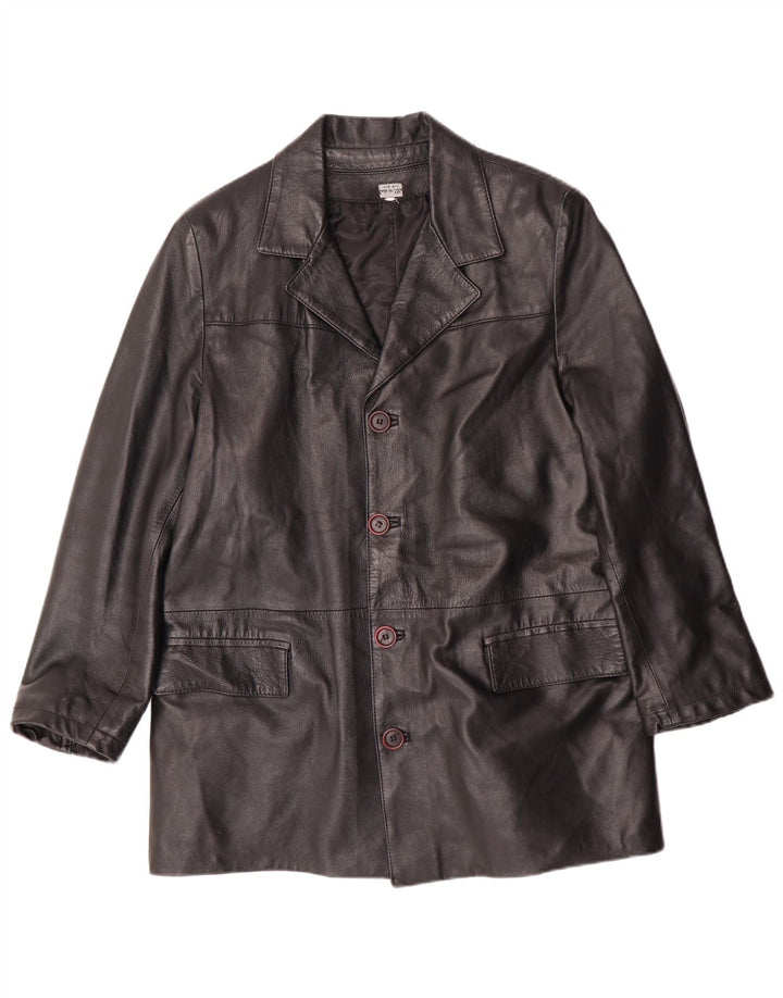 Vintage Ανδρικό Δερμάτινο Μπουφάν UK 38 Medium Black Leather Classic