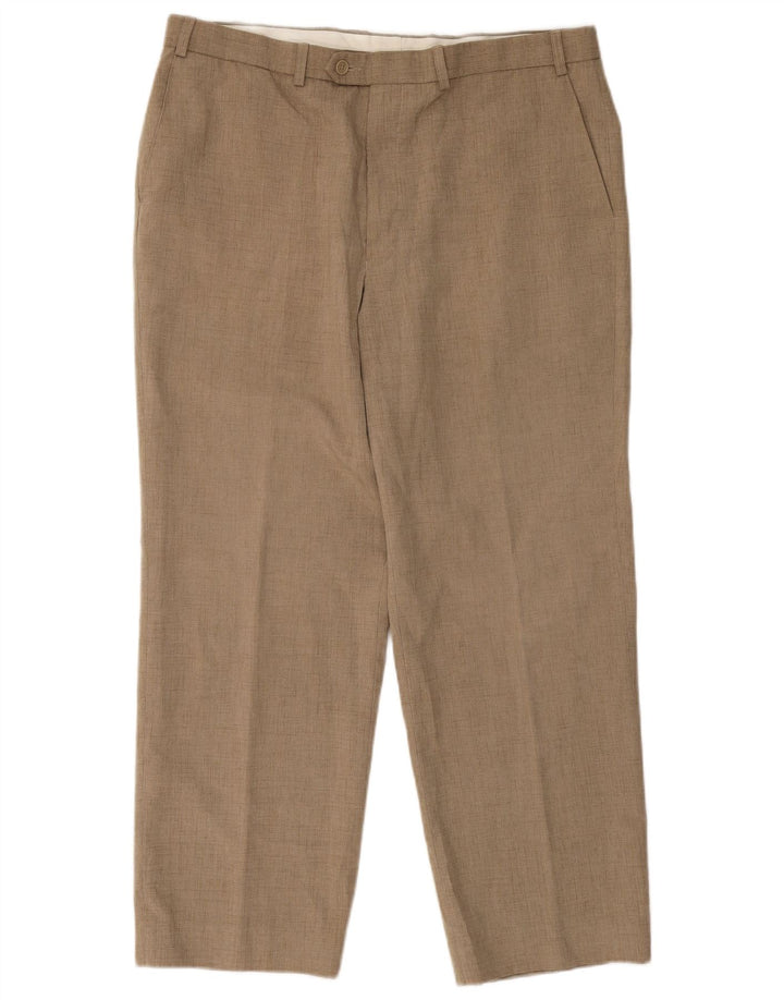 Ανδρικό ίσιο παντελόνι Marks & Spencer W38 L27 Beige Polyester