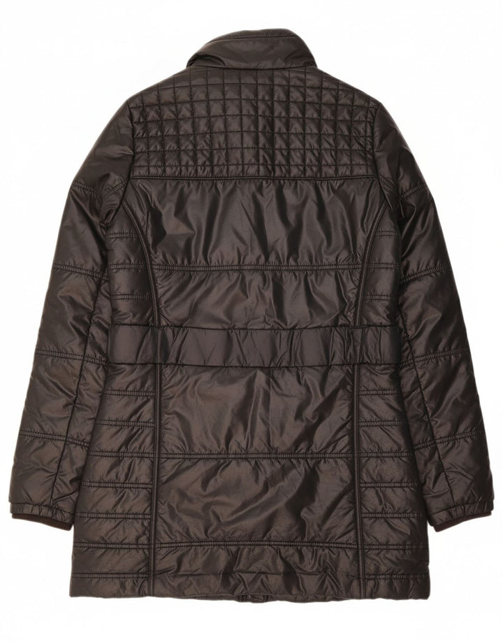 ADIDAS Womens Munster Rugby Padded Coat UK 14 Large Black Polyester