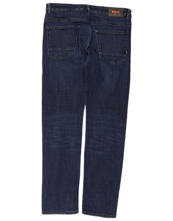 Ανδρικό τζιν ίσιο Hugo Boss W35 L32 Navy Blue Cotton