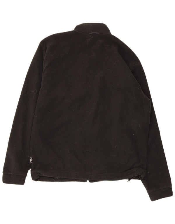 FILA Ανδρικό Fleece Jacket UK 40 Large Black Polyester