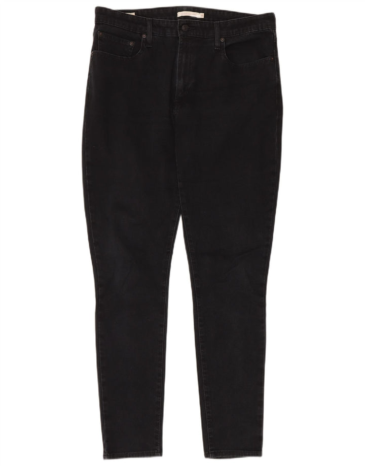 LEVI'S Γυναικείο 721 ψηλό ψηλό στενό τζιν W33 L32 μαύρο βαμβακερό