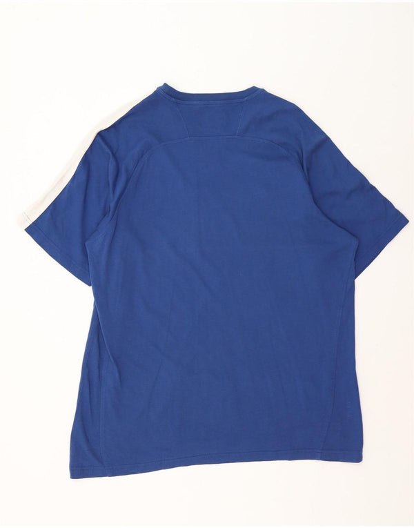 Ανδρικό κοντομάνικο γραφικό μπλουζάκι Champion Top 3XL Blue Colourblock