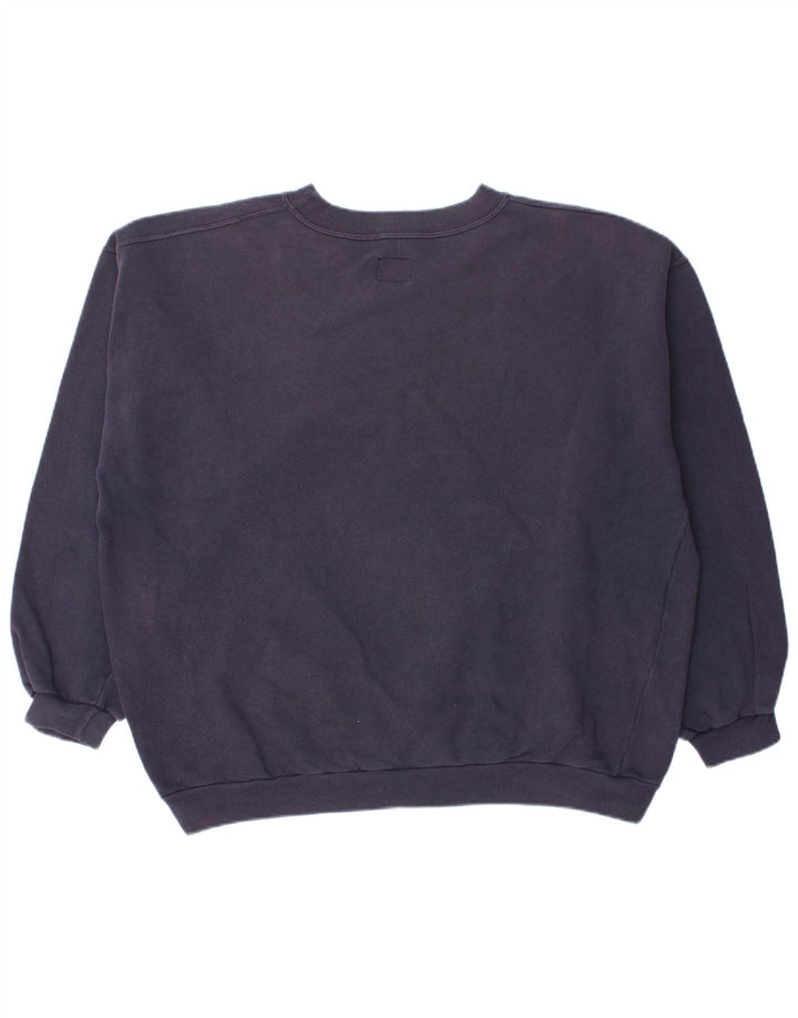 BENETTON Γυναικεία φούτερ υπερμεγέθη Jumper UK 14 Medium Navy Blue Cotton