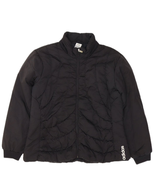 Γυναικείο μπουφάν ADIDAS με επένδυση UK 22 3XL Μαύρο Πολυεστέρας