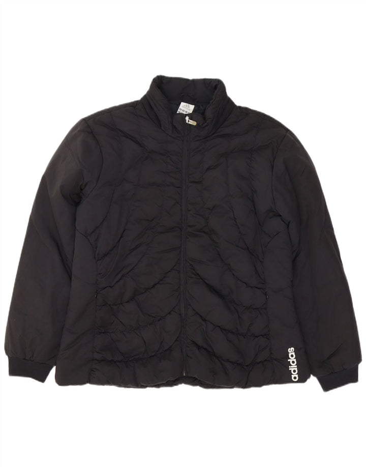 Γυναικείο μπουφάν ADIDAS με επένδυση UK 22 3XL Μαύρο Πολυεστέρας