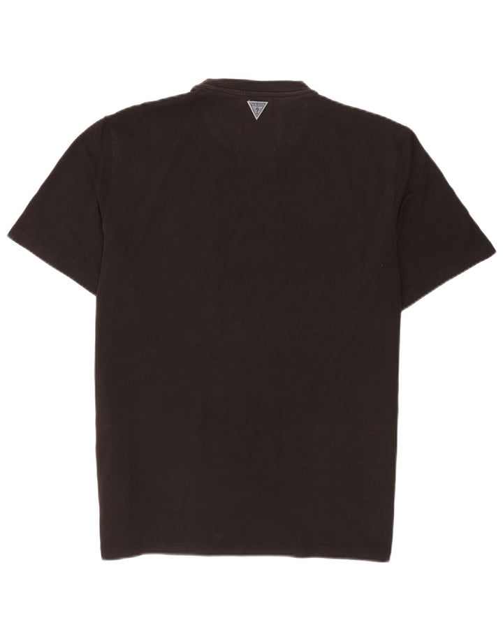 Ανδρικό γραφικό μπλουζάκι Guess Top Medium μαύρο βαμβακερό