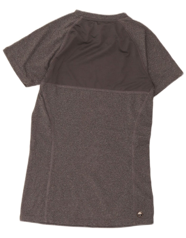 Ellesse Γυναικείο γραφικό T-Shirt Top UK 10 Small Grey Polyester