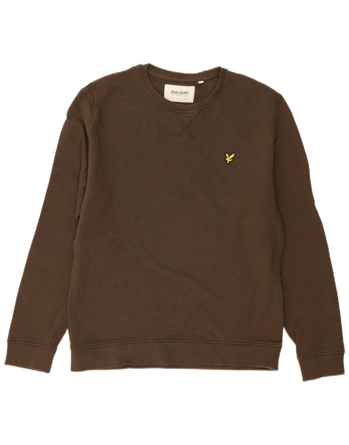 LYLE & SCOTT Ανδρικό Φούτερ Jumper Μεγάλο Χακί Βαμβακερό