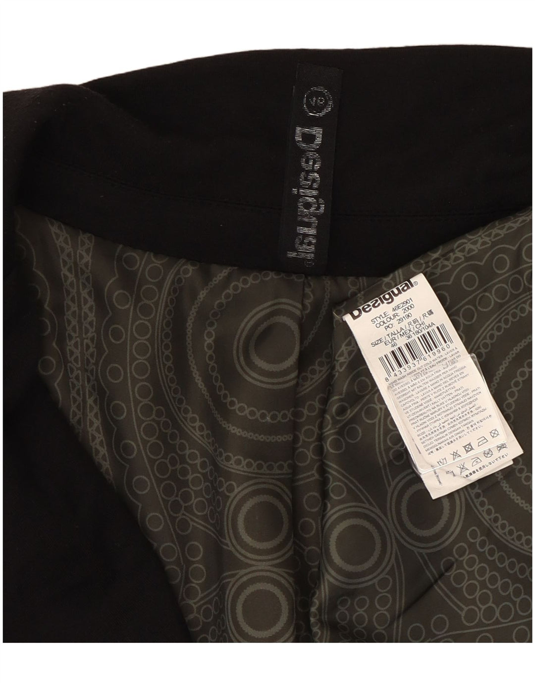 Desigual Γυναικείο Μπουφάν σακάκι με 1 κουμπί EU 46 XL Μαύρη βισκόζη