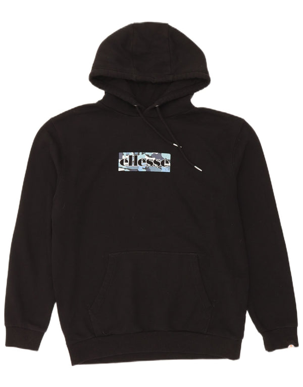 Ellesse Γυναικεία γραφικά κουκούλα UK 14 Large Black Cotton Sports