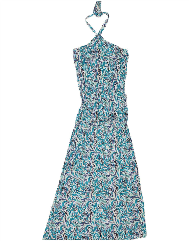 Γυναικείο Maxi Halter Φόρεμα Blue Motion EU 40/42 Medium Blue Floral Viscose