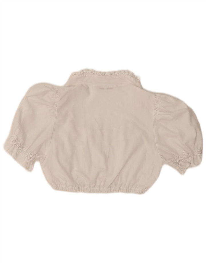 Country γυναικεία Crop κοντομάνικη μπλούζα Top EU 36 Small White Polyester