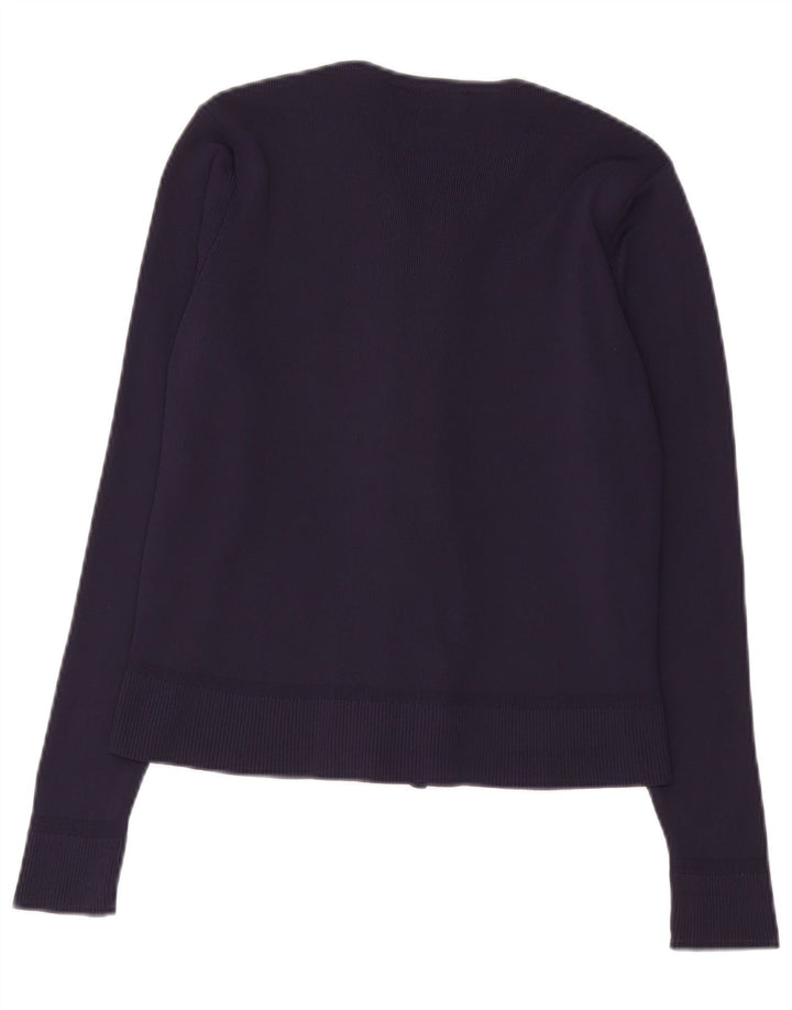 Marks & Spencer Γυναικεία ζακέτα πουλόβερ UK 14 Medium Navy Blue Polyamide