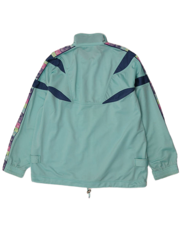 Ανδρική φόρμα γυμναστικής γραφική Diadora Top Jacket UK 36 Small Turquoise Colourblock