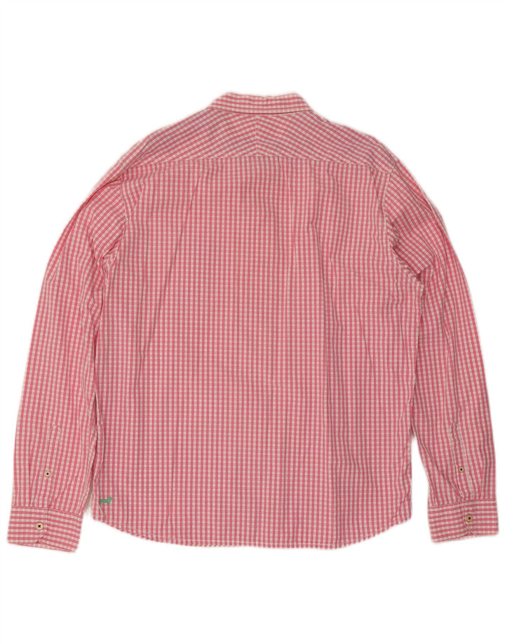 White Stuff Ανδρικό πουκάμισο Classic Fit XL Pink Check Cotton