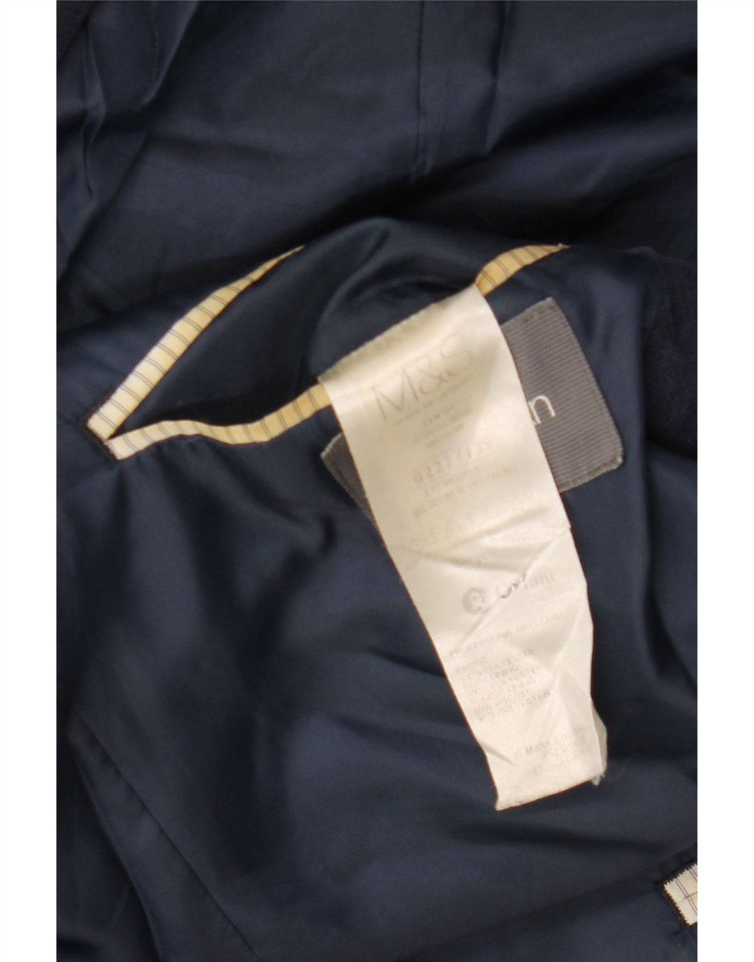 MARKS & SPENCER Ανδρικό σακάκι με 2 κουμπιά σακάκι UK 40 Large Navy Blue Viscose