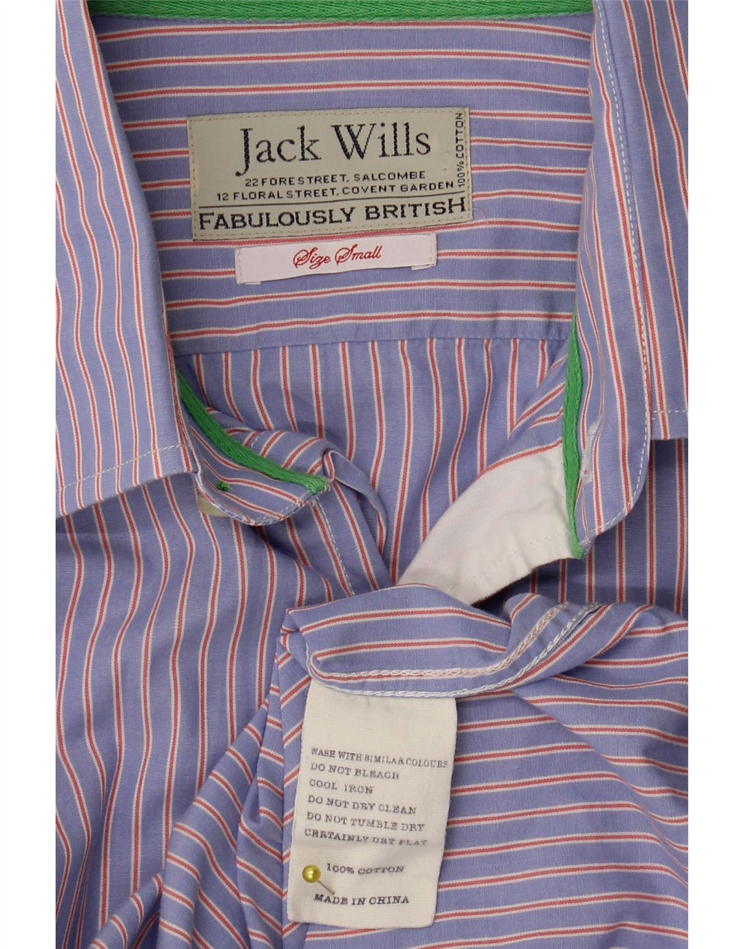 Jack Wills Ανδρικό επίσημο πουκάμισο Βαμβακερό μικρό μπλε ριγέ