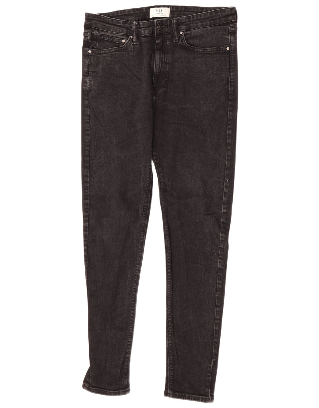 Marks & Spencer Γυναικεία Skinny Jeans W34 L33 Μαύρο βαμβακερό