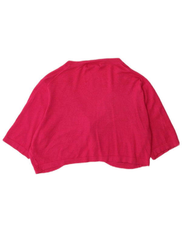 Marks & Spencer Γυναικείο κοντομάνικο πουλόβερ ζακέτα Bolero UK 18 XL Ροζ
