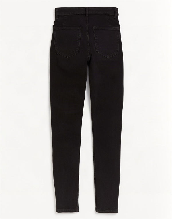 Zara Γυναικείο Skinny Jeans EU 34 2XS W24 L28 Μαύρο βαμβακερό