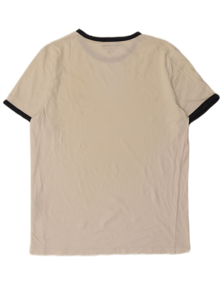 Jack & Jones Ανδρικό T-Shirt Μπλουζάκι από μεσαίο λευκό βαμβάκι