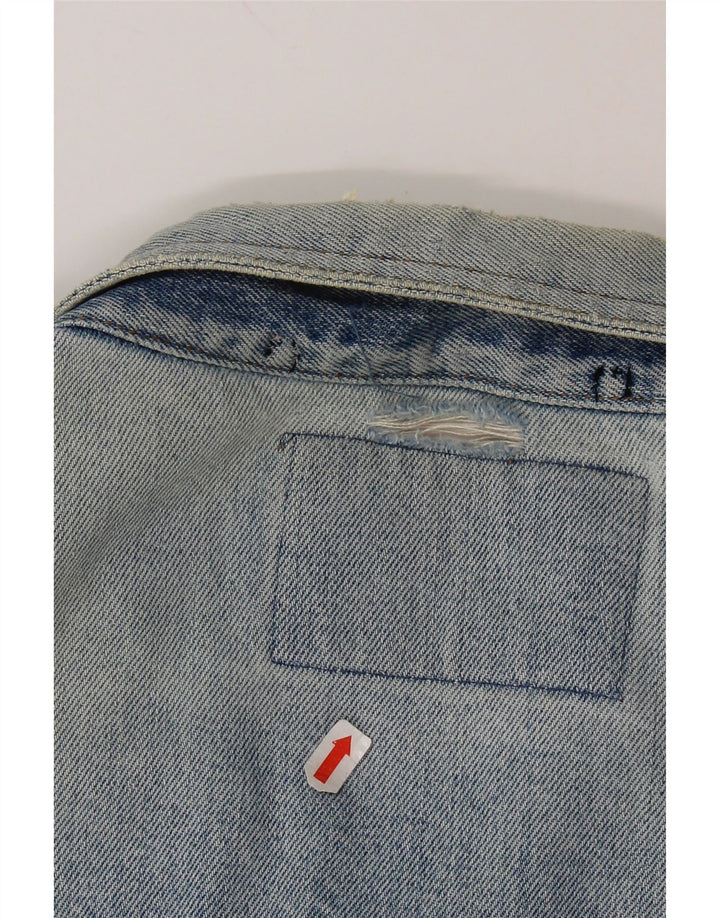 JEP'S Γυναικείο Τζιν Μπουφάν UK 10 Small Blue Cotton