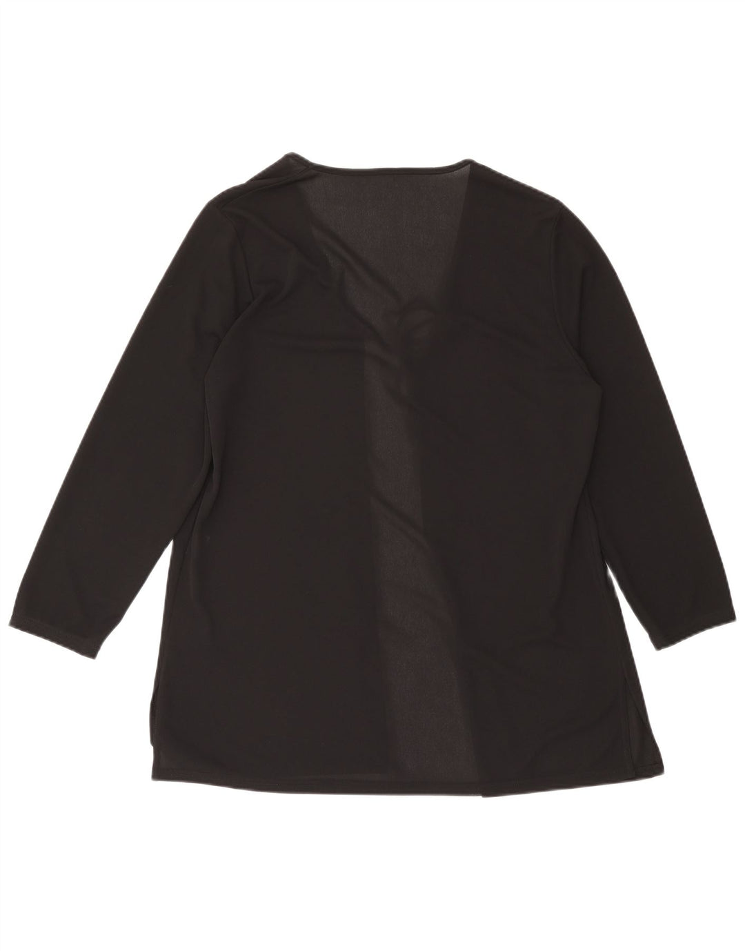 Vintage γυναικεία μακρυμάνικη ζακέτα UK 16 Large Μαύρο Πολυεστέρας