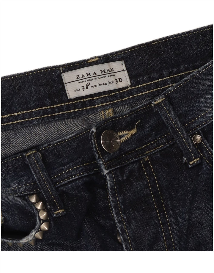 ZARA Ανδρικά στενά τζιν EU 38 Small W30 L33 Navy Blue