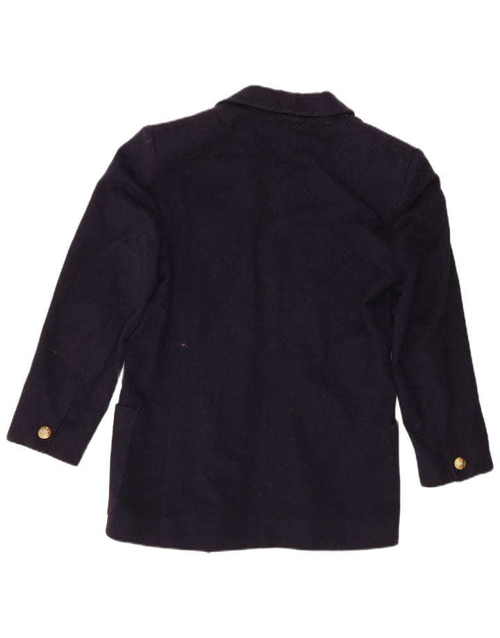 Jaeger γυναικείο σακάκι σακάκι με διπλό στήθος UK 6 XS Navy Blue New Wool