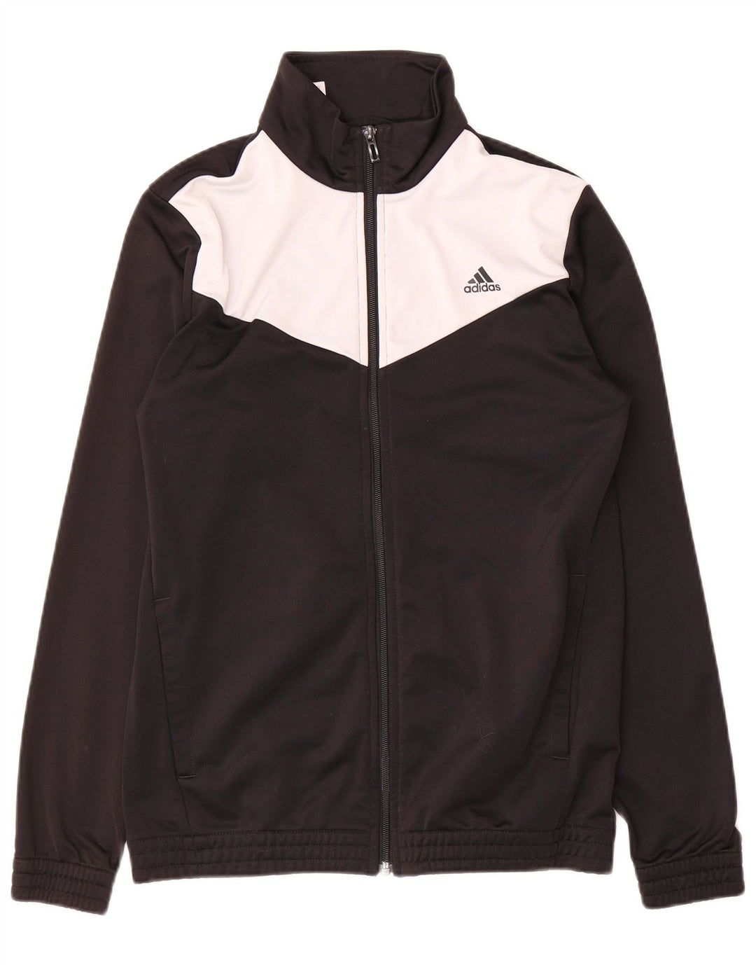 ADIDAS Boys αθλητική φόρμα Top Jacket 14-15 Years Black Colourblock