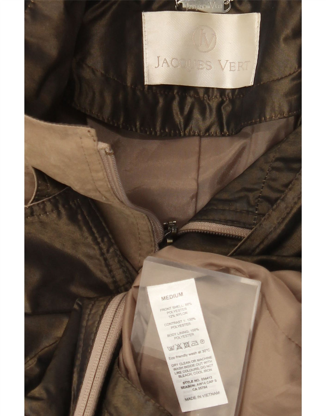 JACQUES VERT Γυναικείο Πανωφόρι UK 14 Medium Beige Polyester