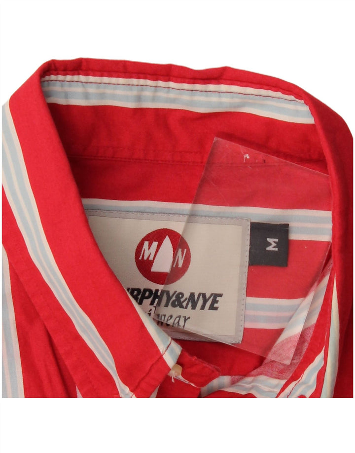 MURPHY & NYE Ανδρικό κοντομάνικο πουκάμισο μεσαίο κόκκινο ριγέ