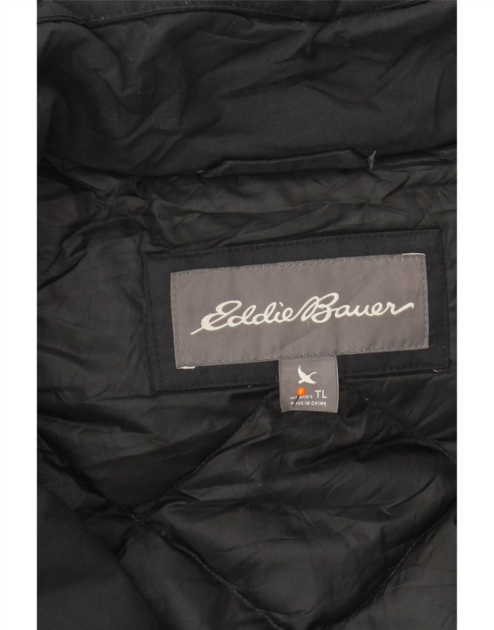 EDDIE BAUER Womens Hooded Windbreaker Jacket UK 16 Large Black Polyester Vintage Eddie Bauer and Second-Hand Eddie Bauer from Messina Hembry 