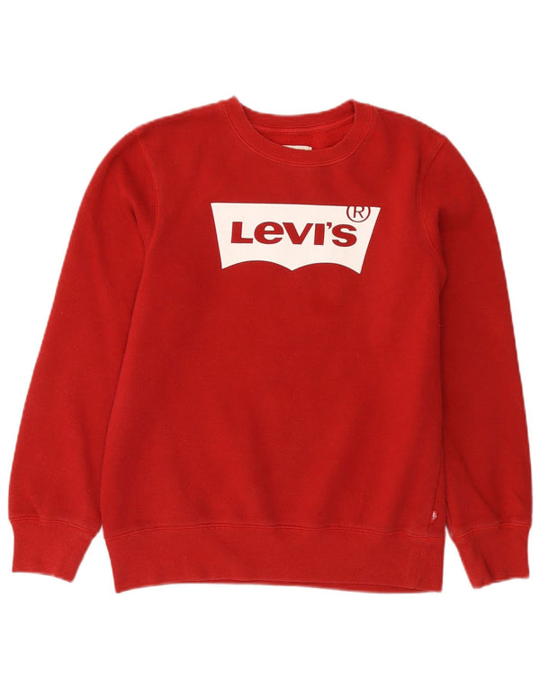 Γραφικό φούτερ Levi's Boys Jumper 15-16 ετών Βουργουνδί βαμβακερό