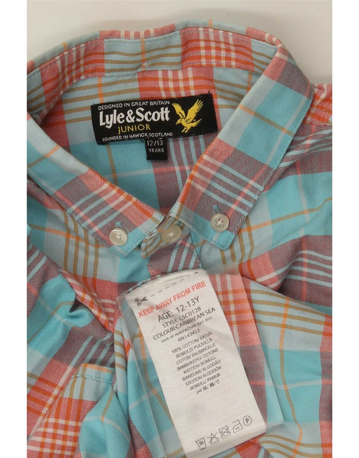 Lyle & Scott Boys κοντομάνικο πουκάμισο 12-13 ετών Πολύχρωμο βαμβακερό