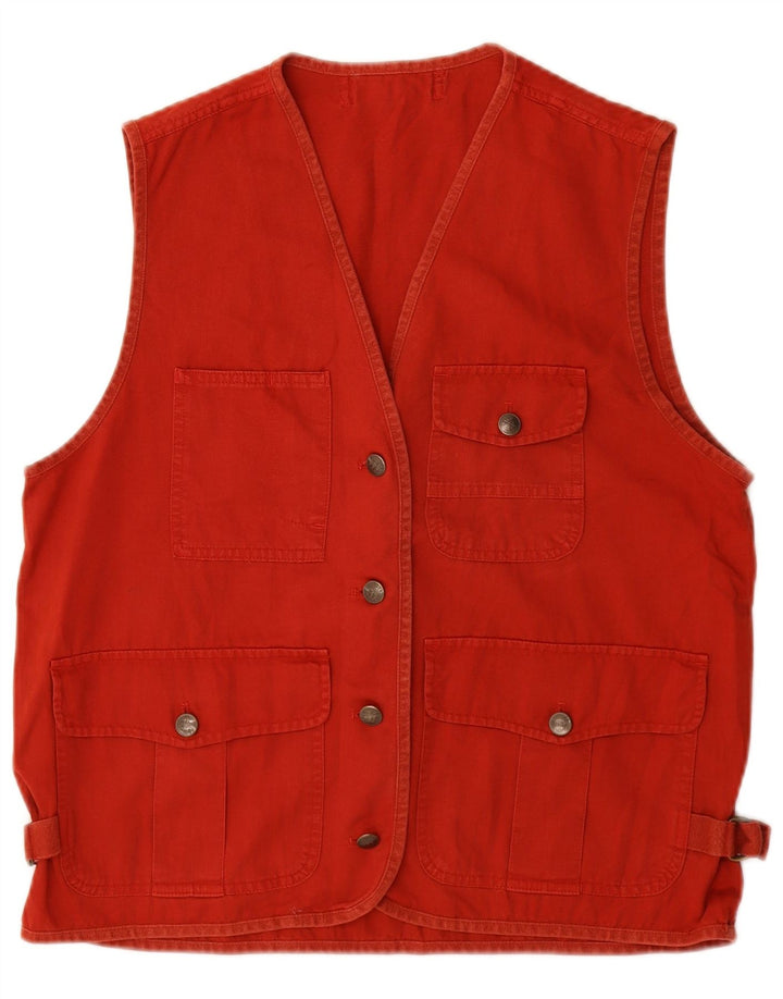 Henry Cottons Womens Utility Gilet IT 42 Medium Red Cotton