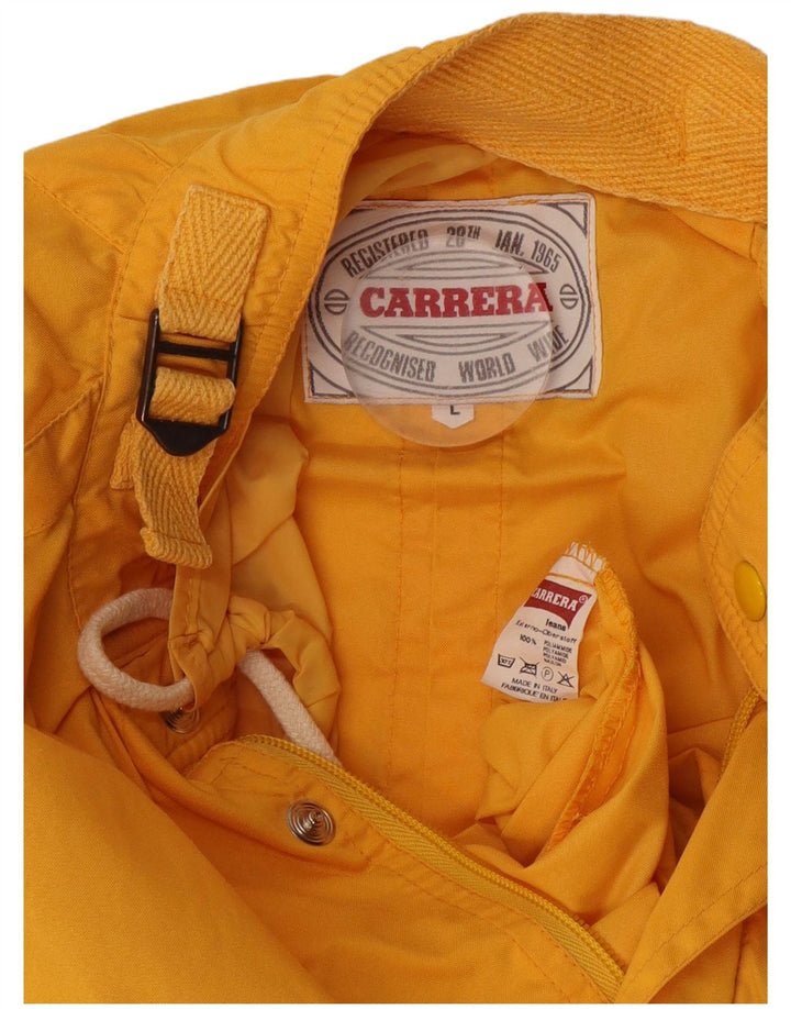 Carrera Ανδρικό γραφικό μπουφάν βροχής UK 40 Large Yellow Polyamide