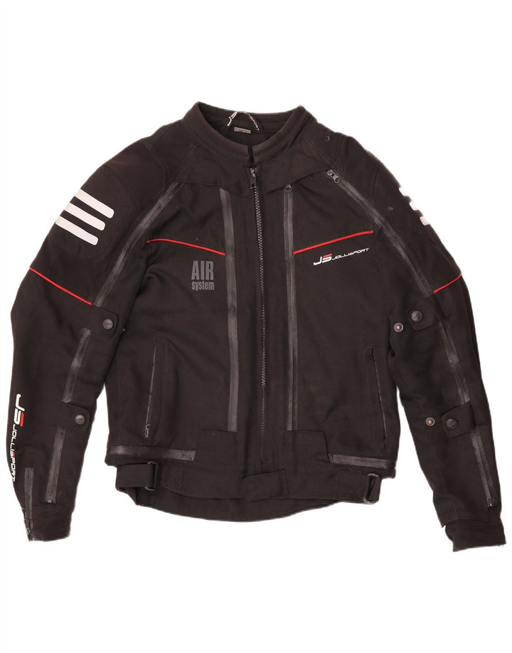 Jollisport Γυναικείο Μπουφάν Racer Μοτοσικλέτας UK 16 Large μαύρο πολυεστέρα