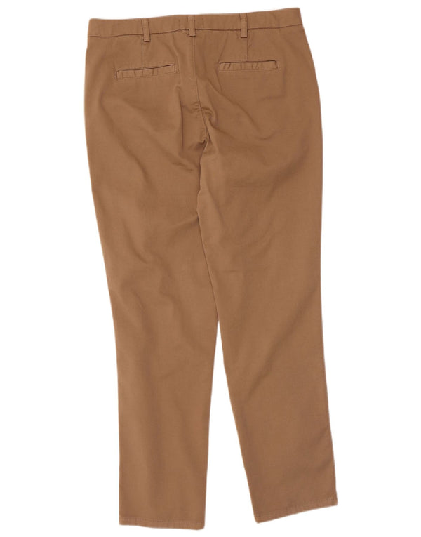Benetton Γυναικείο ίσιο παντελόνι Chino UK 12 Medium W32 L28 Beige βαμβακερό
