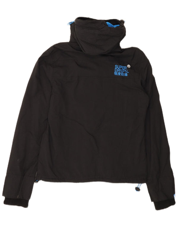 Ανδρικό μπουφάν SUPERDRY Windcheater με κουκούλα αντιανεμικό UK 36 Small Black