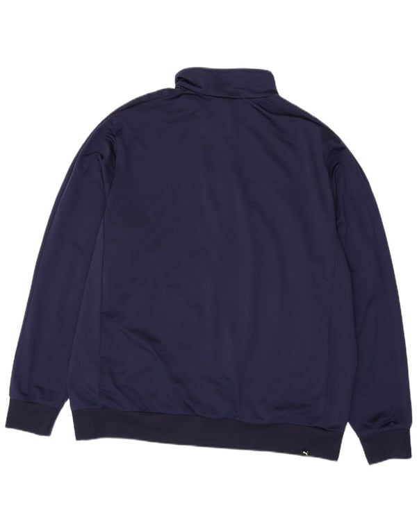 Ανδρική φόρμα γυμναστικής PUMA γραφικό Top Jacket 2XL Navy Blue Polyester