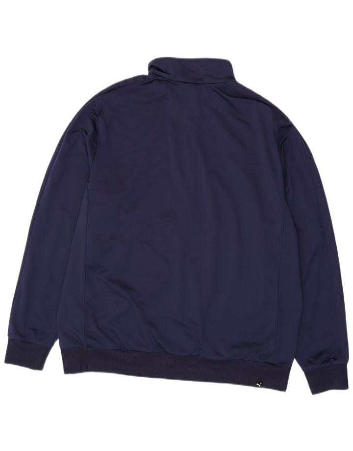 Ανδρική φόρμα γυμναστικής PUMA γραφικό Top Jacket 2XL Navy Blue Polyester