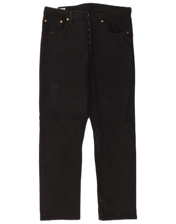 Levi's Mens 501 Straight Jeans W32 L28 Μαύρο βαμβακερό