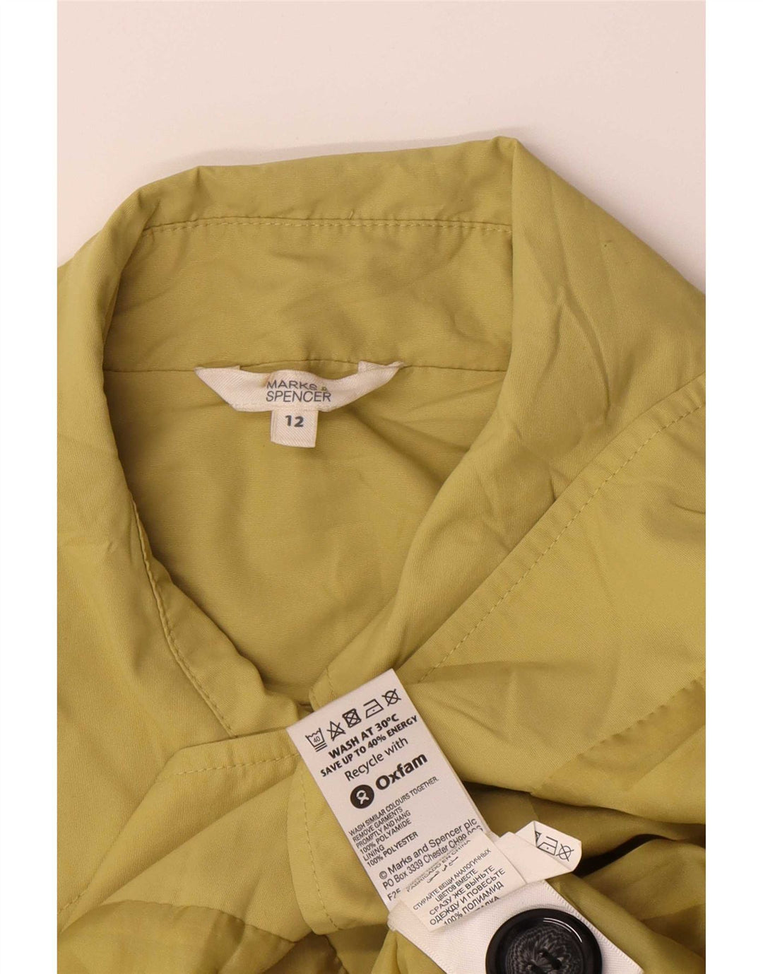 Marks & Spencer Γυναικεία καμπαρντίνα UK 12 Medium Green Polyamide