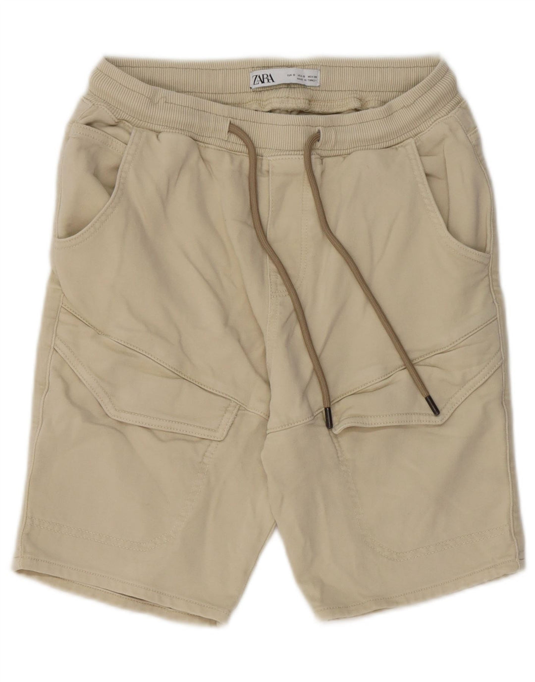 Zara Ανδρικό σορτς Cargo Small W30 Μπεζ Βαμβακερό