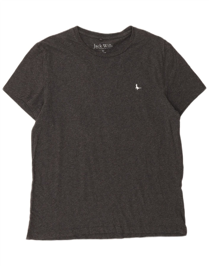 JACK WILLS Mens T-Shirt Top Medium Grey Cotton