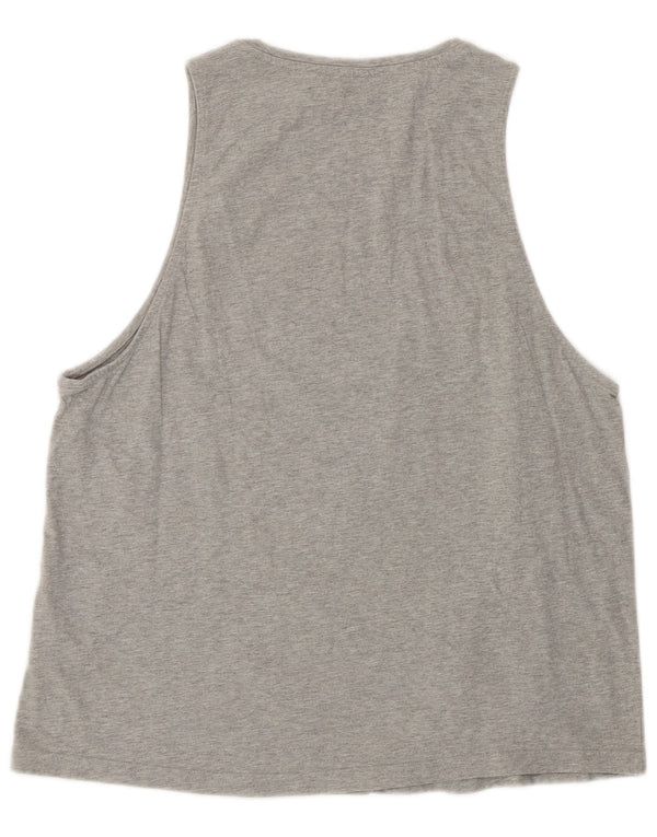 Γυναικείο γραφικό γιλέκο Adidas Top UK 16/18 Large Grey Cotton Sports