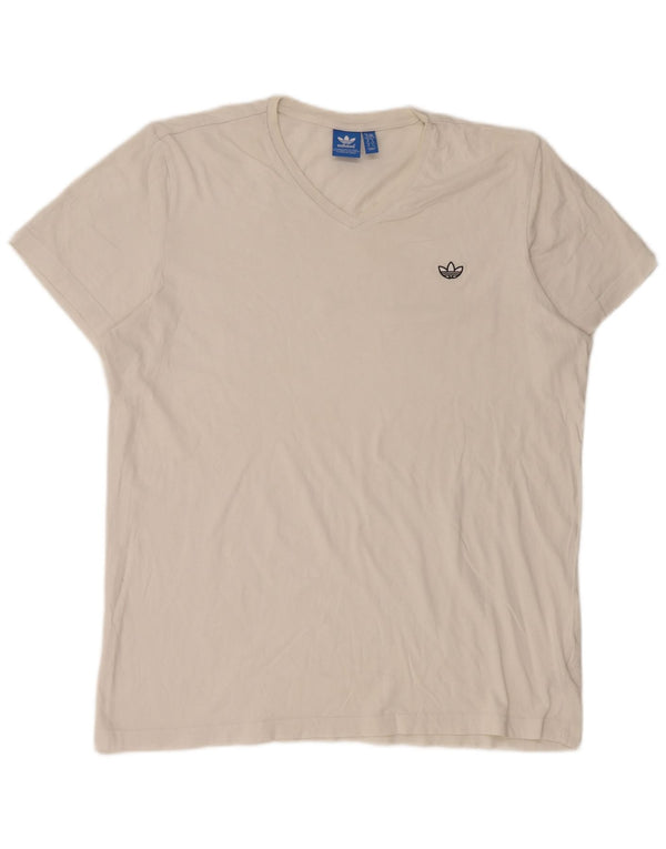 Adidas Mens T-Shirt Top XL White Cotton
