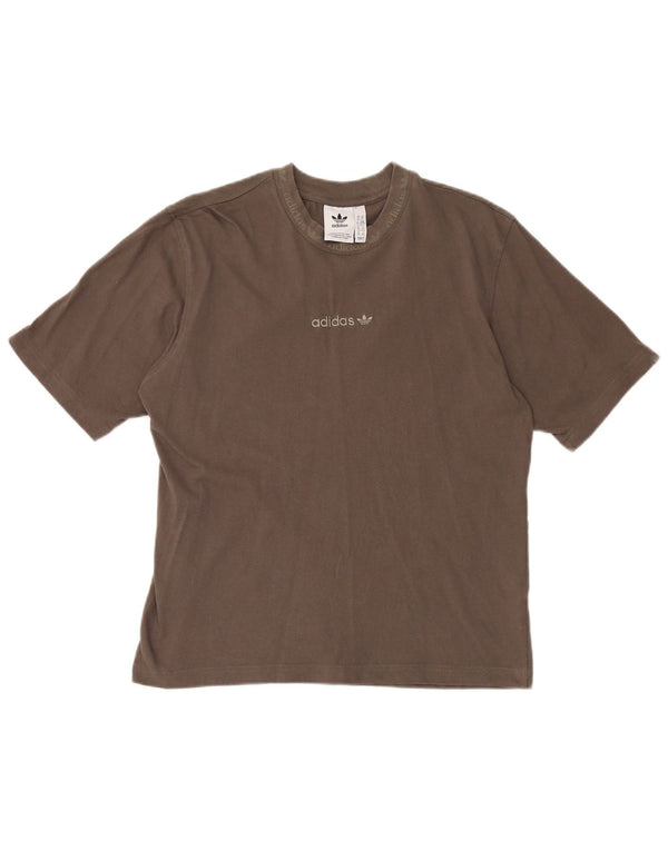Ανδρικό T-Shirt Adidas Top XS Καφέ βαμβακερό